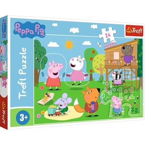 image:imageTrefl 24 Piece Jigsaw Puzzle Maxi Fun in The Grass Print DIY Puzzle Peppa Pig Creative Fun Classic Jigsaw for Adults and Children from 3 Years Old