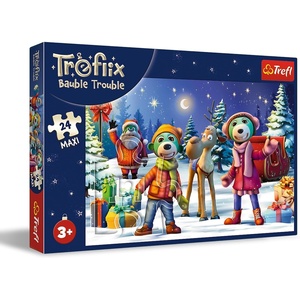 image:imageTrefl 24 Piece Jigsaw Trefliks are Building a Snowman Puzzle Maxi Print DIY Puzzle Treflik Family Creative Fun Classic Jigsaw for Children from 3 Years Old