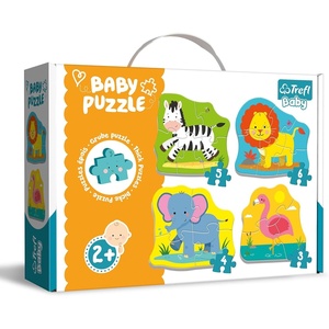 image:imageTrefl Animals on the Safari 4in1 Jigsaw Puzzle Baby Classic DIY Puzzle Creative Fun Classic Puzzle for Adults and Children from 2 Years Old