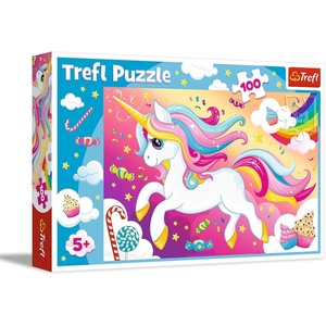 image:imageTrefl Beautiful Unicorn 100 Piece Jigsaw Puzzle Red 16x11 Print DIY Jigsaw Creative Fun Classic Puzzle for Adults and Children from 5 Years Old