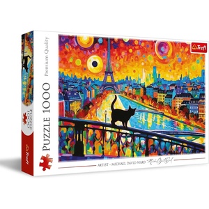 image:imageTrefl Cat in Paris 1000 Piece Jigsaw Puzzle Red 27x19 Print DIY Puzzle Creative Fun Classic Jigsaw for Adults and Children from 14 Years Old