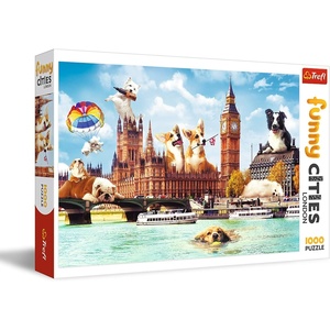 image:imageTrefl Funny Dog Portraits 1000 Piece Jigsaw Puzzle Red 27x19 Print DIY Jigsaw Creative Fun Classic Puzzle for Adults and Children from 14 Years OldFunny photo reedition