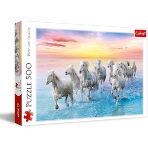 image:imageTrefl Galloping White Horses 500 Piece Jigsaw Puzzle Red 19x13 Print DIY Puzzle Creative Fun Classic Jigsaw for Adults and Children from 10 Years Old