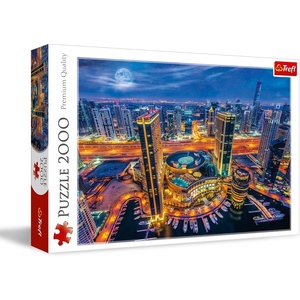 image:imageTrefl Lights of Dubai 2000 Piece Jigsaw Puzzle Red 38x27 Print Creative Fun Classic Puzzle for Adults and Children from 14 Years Old