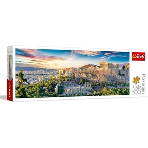 image:imageTrefl Panorama Acropolis Athens 500 Piece Jigsaw Puzzle Red 26x9 Print DIY Puzzle Creative Fun Classic Puzzle for Adults and Children from 10 Years Old