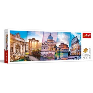 image:imageTrefl Panorama Traveling to Italy 500 Piece Jigsaw Puzzle Red 26x9 Print DIY Puzzle Creative Fun Classic Puzzle for Adults and Children from 10 Years Old