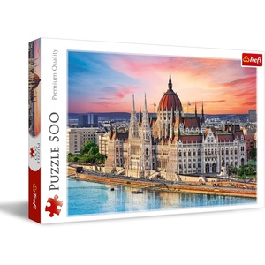 image:imageTrefl Parliament Budapest Hungary 500 Piece Jigsaw Puzzle Red 19x13 Print DIY Puzzle Creative Fun Classic Jigsaw for Adults and Children from 14 Years Old