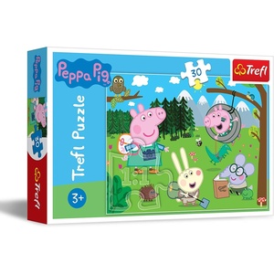 image:imageTrefl Peppa Pig 30 Piece Jigsaw Puzzle Forest Expedition Print DIY Puzzle Creative Fun Classic Jigsaw for Adults and Children from 3 Years Old