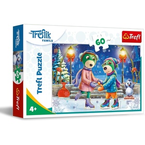 image:imageTrefl The Family Winter at The Treflik 60 Pieces  Colorful Cartoon Character Puzzles Creative Entertainment Leisure for Kids from 4 Years
