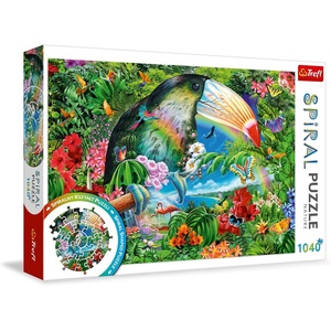 image:imageTrefl Zodiac Signs 1040 Piece Jigsaw Puzzle Spiral 27x19 Print Spiral Shape Twisted Pictures for Adults and Children from 14 Years OldTropical Animals1040 Piece Jigsaw Puzzle Spiral