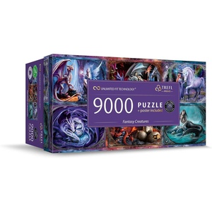 image:imageTrefl Fantasy Creatures 9000 Jigsaw Puzzle Prime 78x37 Anne Stokes Jigsaw with Dragons Thick Cardboard BIO ECO Creative Fun for Adults and Children from 14 Years Old