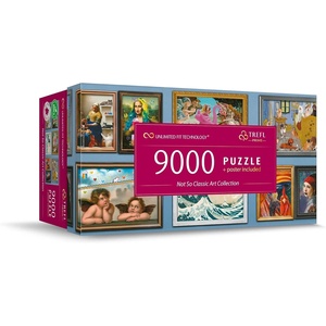 image:imageTrefl Not So Classic Art Collection 9000 Piece Jigsaw Puzzle Prime 78x37 Large Jigsaw BIO ECO Collage Funny Puzzle with Works of Art Creative Fun for Adults and Children from 14 Years Old