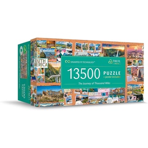 image:imageTrefl The Journey of Thousand Miles 13500 Piece Jigsaw Puzzle Prime 78x54 Large Jigsaw BIO ECO Collage Travel Jigsaw Creative Fun for Adults and Children from 14 Years Old