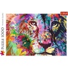 image:imageTrefl Colorful Lion 1000 Piece Jigsaw Puzzle Red 27x19 Print DIY Puzzle Creative Fun Classic Jigsaw for Adults and Children from 14 Years Old