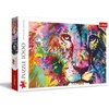image:imageTrefl Colorful Lion 1000 Piece Jigsaw Puzzle Red 27x19 Print DIY Puzzle Creative Fun Classic Jigsaw for Adults and Children from 14 Years Old