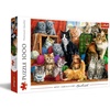 image:imageTrefl Feline Meeting 1000 Piece Jigsaw Puzzle Red 27x19 Print DIY Puzzle Creative Fun Classic Jigsaw for Adults and Children from 14 Years Old