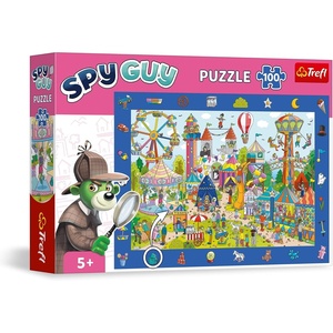 image:imageTrefl  Spy Guy Observational Puzzle Amusement Park  100 Pieces  Find All Items from the Frame Colorful Puzzle Full of Details Perception Training for Children from 5 Years