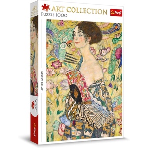 image:imageTrefl Art Collection Lady with a Fan 1000 Piece Jigsaw Puzzle Red 27x19 Print DIY Puzzle Creative Fun Classic Jigsaw for Adults and Children from 14 Years Old
