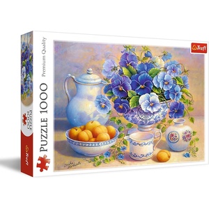 image:imageTrefl Blue Bouquet 1000 Piece Jigsaw Puzzle Red 27x19 Print DIY Puzzle Creative Fun Classic Puzzle for Adults and Children from 14 Years Old