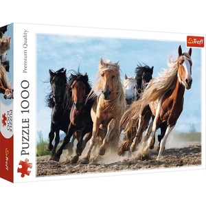 image:imageTrefl Galloping Horses 1000 Piece Jigsaw Puzzle Red 27x19 Print DIY Puzzle Creative Fun Classic Jigsaw for Adults and Children from 14 Years Old