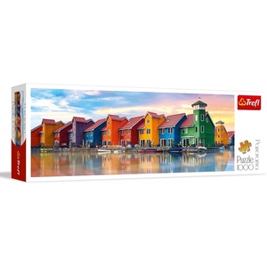 image:imageTrefl Panorama Groningen Netherlands 1000 Piece Jigsaw Puzzle Red 38x13 Print DIY Puzzle Creative Fun Classic Puzzle for Adults and Children from 14 Years Old