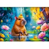 image:imageTrefl  Capybara  Puzzle 1000 Elements  Jigsaw Puzzle with a Capybara on a Waterfall Background for Adults and Children Over 14 Years Old