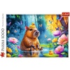 image:imageTrefl  Capybara  Puzzle 1000 Elements  Jigsaw Puzzle with a Capybara on a Waterfall Background for Adults and Children Over 14 Years Old