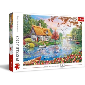 image:imageTrefl A Quiet Haven 500 Piece Jigsaw Puzzle Red 19x13 Print DIY Puzzle Creative Fun Classic Jigsaw for Adults and Children from 10 Years Old