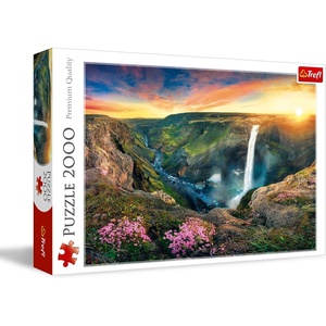image:imageTrefl Hifoss Waterfall Iceland 2000 Piece Jigsaw Puzzle Red 38x27 Print DIY Puzzle Creative Fun Classic Puzzle for Adults and Children from 14 Years Old