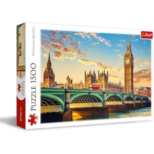 image:imageTrefl London United Kingdom 1500 Piece Jigsaw Puzzle Red 33x 23 Print DIY Puzzle Creative Fun Classic Jigsaw for Adults and Children from 14 Years Old