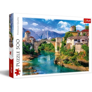 image:imageTrefl Old Bridge in Mostar Bosnia and Herzegovina 500 Piece Jigsaw Puzzle Red 19x13 Print DIY Puzzle Creative Fun Classic Jigsaw for Adults and Children from 10 Years Old