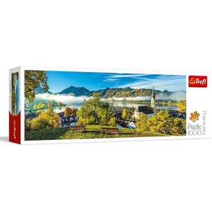 image:imageTrefl Panorama By the Schliersee Lake 1000 Piece Jigsaw Puzzle Red 38x13 Print DIY Puzzle Creative Fun Classic Puzzle for Adults and Children from 14 Years Old