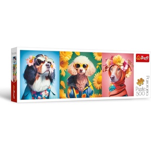 image:imageTrefl Panorama Doggie Fashion Week 500 Piece Jigsaw Puzzle Red 26x9 Print DIY Puzzle Creative Fun Classic Jigsaw for Adults and Children from 10 Years OldPanorama Doggie Fashion Week 500 Piece Jigsaw Puzzle