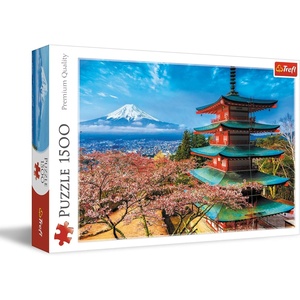 image:imageTrefl Red 1500 Piece Jigsaw Puzzle Mount Fuji 33x23 Print DIY Jigsaw Creative Fun Classic Puzzle for Adults and Children from 14 Years Old