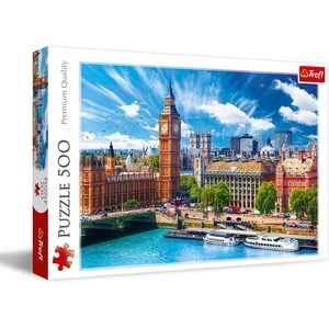 image:imageTrefl Sunny Day in London 500 Piece Jigsaw Puzzle Red 19x13 Print DIY Puzzle Creative Fun Classic Puzzle for Adults and Children from 10 Years Old