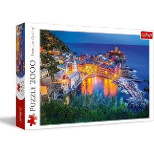 image:imageTrefl Vernazza at Dusk 2000 Piece Jigsaw Puzzle Red 38x27 Print DIY Puzzle Creative Fun Classic Puzzle for Adults and Children from 15 Years Old