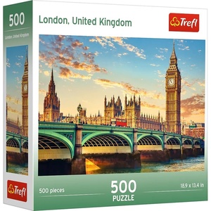 image:imageTrefl London United Kingdom 500 Piece Jigsaw Puzzle 19x13 Print DIY Puzzle Creative Fun Classic Jigsaw for Adults and Children from 12 Years Old