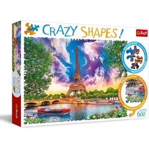 image:imageTrefl Sky Over Paris 600 Piece Jigsaw Puzzle Crazy Shapes Print DIY Puzzle Creative Fun Classic Puzzle for Adults and Children from 10 Years Old