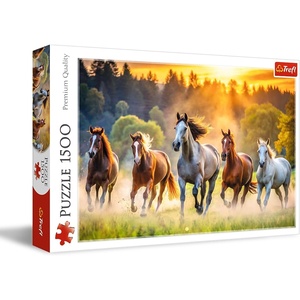 image:imageTrefl Wild Horses 1500 Piece Jigsaw Puzzle Red 33x 23 Print DIY Puzzle Creative Fun Classic Jigsaw for Adults and Children from 14 Years Old