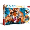 image:imageTrefl Facing a Tiger 600 Piece Jigsaw Puzzle Crazy Shapes Print DIY Puzzle Creative Fun Classic Puzzle for Adults and Children from 10 Years Old