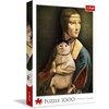 image:imageTrefl Mona Lisa and purring Kitty 1000 Piece Jigsaw Puzzle Red 27x19 Print DIY Jigsaw Creative Fun Classic Puzzle for Adults and Children from 14 Years Old