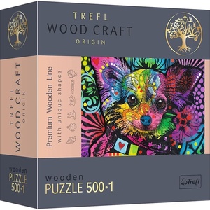 image:imageTrefl 20160 5001 Teile Wood Craft unregelmige Formen 50 Tierfiguren modernes Premium Puzzle Colourful Puppy