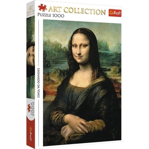 image:imageTrefl Art Collection Mona Lisa 1000 Piece Jigsaw Puzzle Red 27x19 Print DIY Puzzle Creative Fun Classic Jigsaw for Adults and Children from 14 Years Old