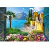 image:imageTrefl  View of Lake Como  Puzzle 1000 Elements  Jigsaw Puzzle Showing a Beautiful View from a Window of the Italian Landscape for Adults and Children Over 14 Years Old