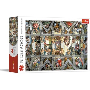 image:imageTrefl Sistine Chapel Ceiling 6000 Piece Jigsaw Puzzle Red 54x38 Print DIY Puzzle Creative Fun Classic Puzzle for Adults and Children from 15 Years Old