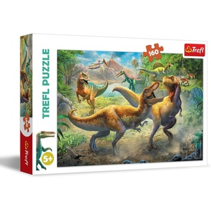 image:imageTrefl Fighting Tyrannosaurs 160 Piece Jigsaw Puzzle Red 16x11 Print DIY Puzzle Creative Fun Classic Jigsaw for Adults and Children from 5 Years Old
