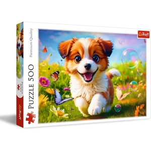 image:imageTrefl Happy Puppy 500 Piece Jigsaw Puzzle Red 19x13 Print DIY Creative Fun Classic Puzzle for Adults and Children from 10 Years Old