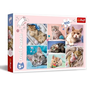 image:imageTrefl in the cat World 100 Piece Jigsaw Puzzle Red 16x11 Print DIY Jigsaw Creative Fun Classic Puzzle for Adults and Children from 5 Years Old