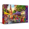 image:imageTrefl Flower Market Paris 1000 Jigsaw Puzzle Premium Plus Tea Time 27x19 Print Painted Nostalgic Pictures Perfect Matching of Elements for Adults and Children from 14 Years Old