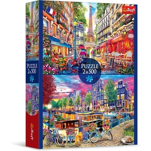 image:imageTrefl European Capitals 2x500 Piece Jigsaw Puzzle 19x13 Print DIY Puzzle Creative Fun Classic Jigsaw for Adults and Children from 14 Years Old